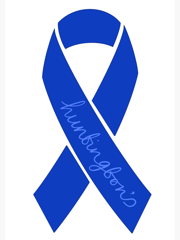 Blue ribbon — the symbol of Huntington's Disease awareness
